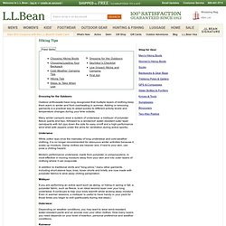 L.L.Bean: Hiking Tips