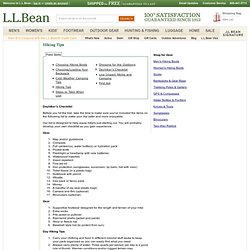 L.L.Bean: Hiking Tips