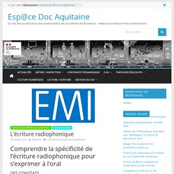 L’écriture radiophonique