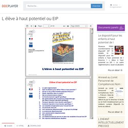L élève à haut potentiel ou EIP