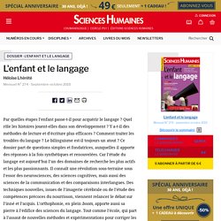 L'enfant et le langage (dossier)