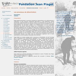 L'épistémologie de Piaget