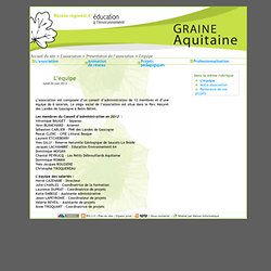 L'équipe - Graine Aquitaine