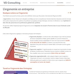 L'ergonomie en entreprise