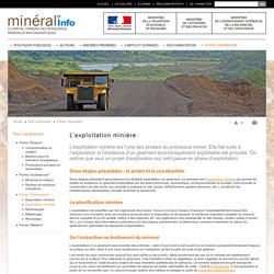 L'exploitation minière