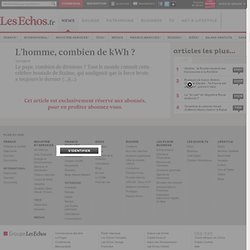 L'homme, combien de kWh ?