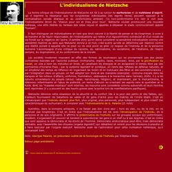 L'individualisme de Nietzsche