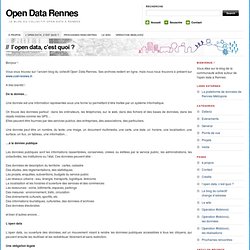 l’open data, c’est quoi ?