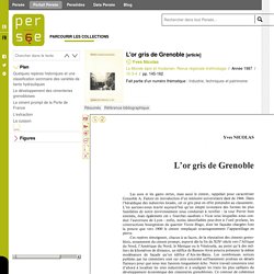 L'or gris de Grenoble