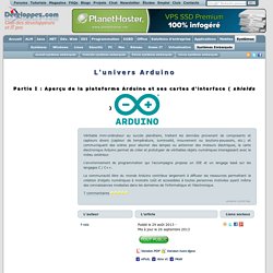 L'univers Arduino (1/2)