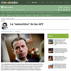La “autocrítica” de las AFP