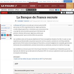 La Banque de France recrute
