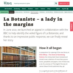 La Botaniste – a lady in the margins