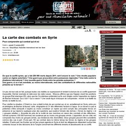 La carte des combats en Syrie