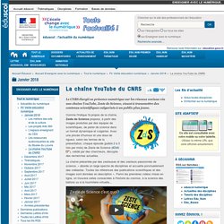 La chaîne YouTube du CNRS