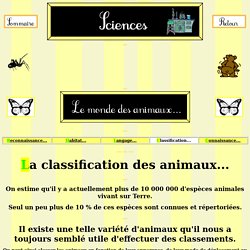 La classification des animaux
