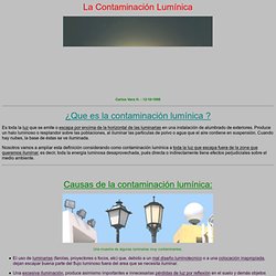 La contaminación lumínica