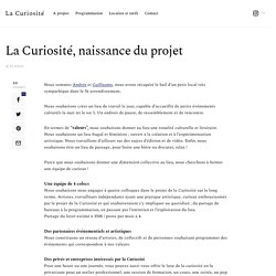 La Curiosité, naissance du projet – La Curiosité