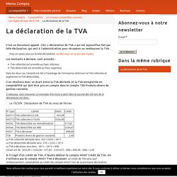 La déclaration de la TVA