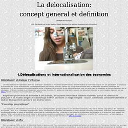 La délocalisation concept general