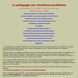 La démarche de situation-problème