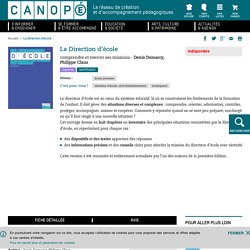 La Direction d'école - comprendre et exercer ses missions