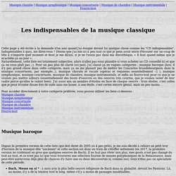 Les indispensables de la musique classique