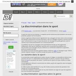 La discrimination dans le sport