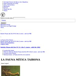 La fauna mitica Tairona