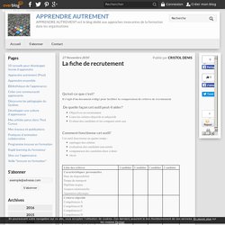 La fiche de recrutement
