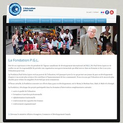 La Fondation P.G.L. » Fondation Paul Gérin-Lajoie