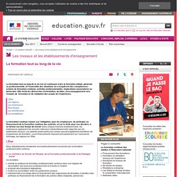 La formation tout au long de la vie - Ministère de l'éducation nationale