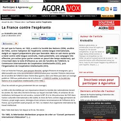 La France contre l'espéranto