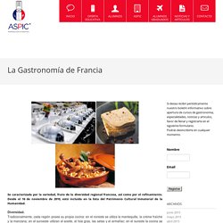 La Gastronomía de Francia