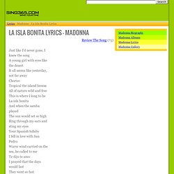 LA ISLA BONITA LYRICS - MADONNA