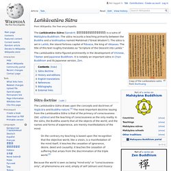 Laṅkāvatāra Sūtra - Wikipedia