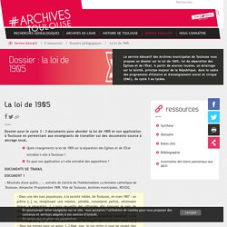 La loi de 1905 - Toulouse archives