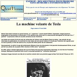 La machine volante de Tesla