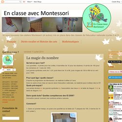 En classe avec Montessori: La magie du nombre
