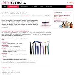 La Marque Sephora - SEPHORA Recrutement