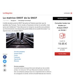 La matrice SWOT de la SNCF