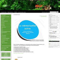 La mémorisation active - Inspection de l'Education Nationale d'Andolsheim