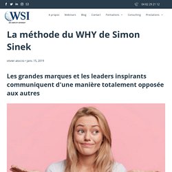 La méthode du WHY de Simon Sinek 