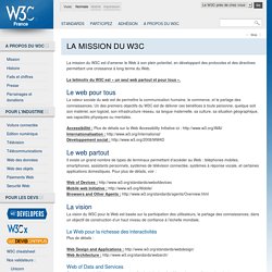 La mission du W3C