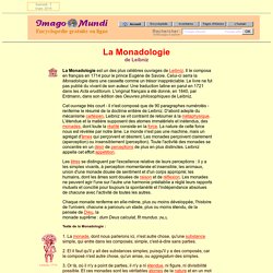 La Monadologie, de Leibniz.