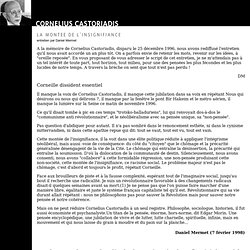 Castoriadis : La montée de l'insignifiance