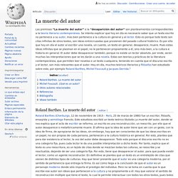 La muerte del autor