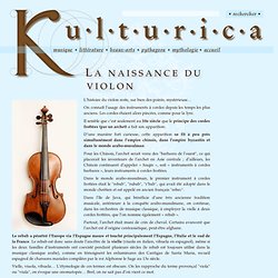 La naissance du violon