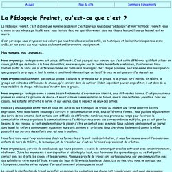 La Pédagogie Freinet, qu'est-ce que c'est ?