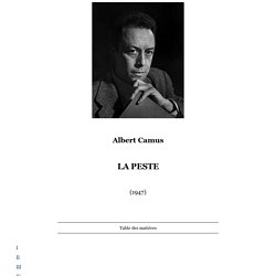 Albert Camus LA PESTE